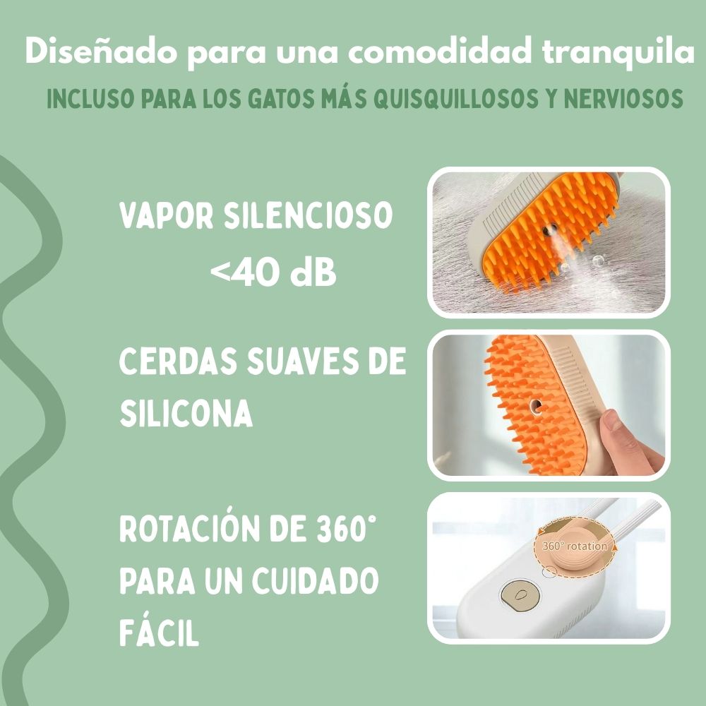 Veluna Steam Brush para gatos
