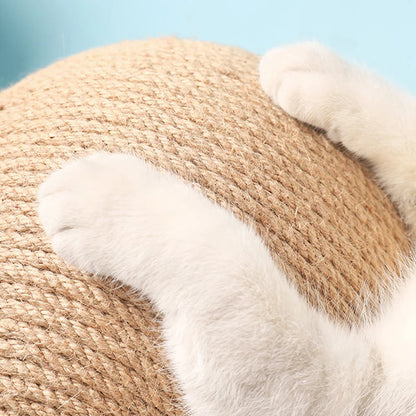 Bola rascadora de sisal para estimular a tu gato